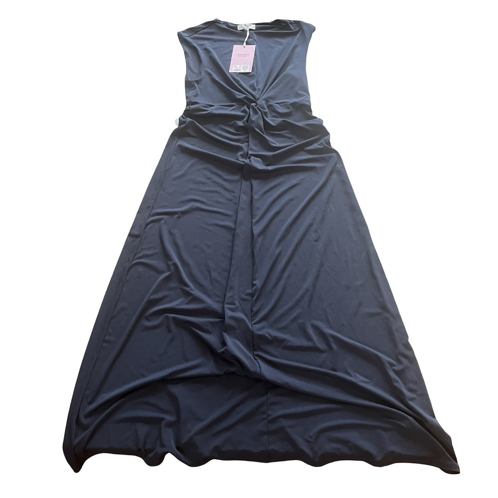 NWT Old Navy The Occasion Size S‎ Dress Navy Blue Sleeveless Maxi Knot Formal